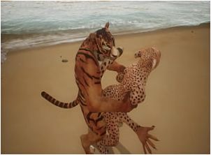Tiger and Leopard mate - Wildlife